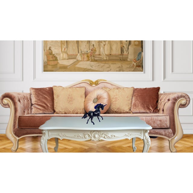 Vintage Murano Cobalt Art Glass Sculpture Unicorn Horse Signed Guiman 1/1 For Sale - Image 15 of 18