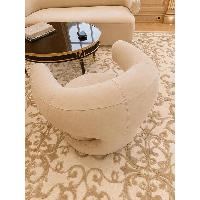 HAHA Armchair in Suede Leather by Christophe Perichon For Sale - Image 13 of 17