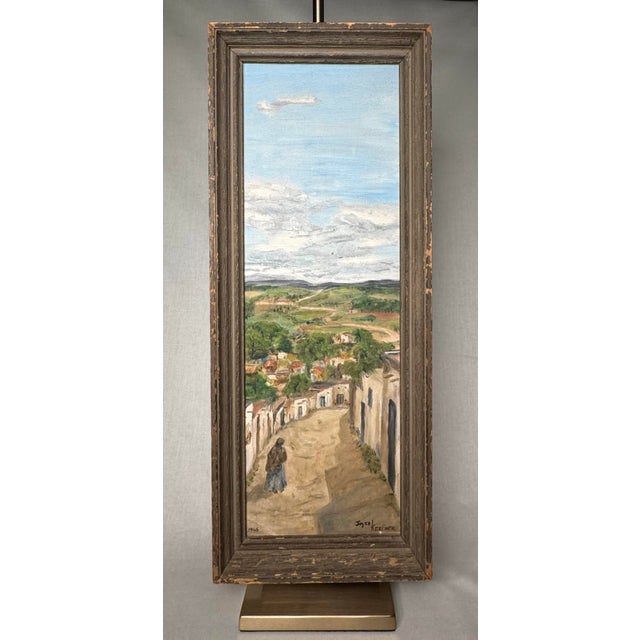 1960's Vintage Rustic Southwestern Post Impressionist Still Life Original Framed Oil Painting on Canvas For Sale - Image 4 of 12