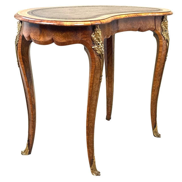 19th Century Antique Walnut Kidney Shaped Writing Table by Gillow & Co, 1875 For Sale - Image 5 of 16