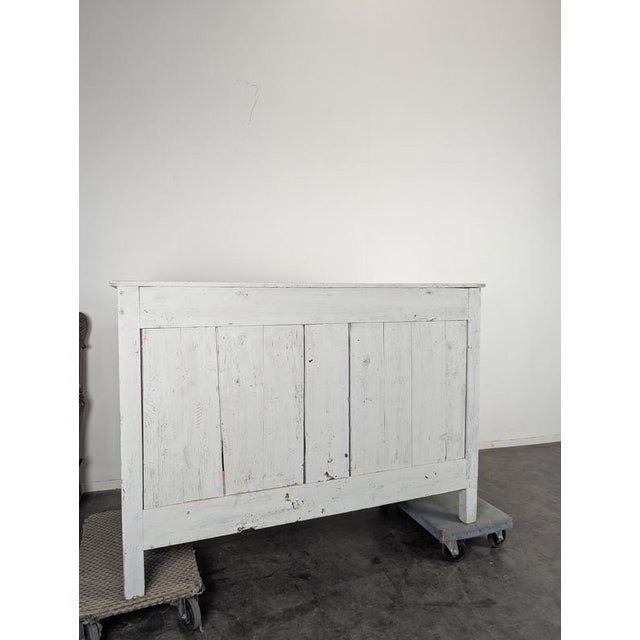 Louis XV Style Buffet in Light Grey Patinated Oak with 2 Doors and Drawer For Sale - Image 10 of 11