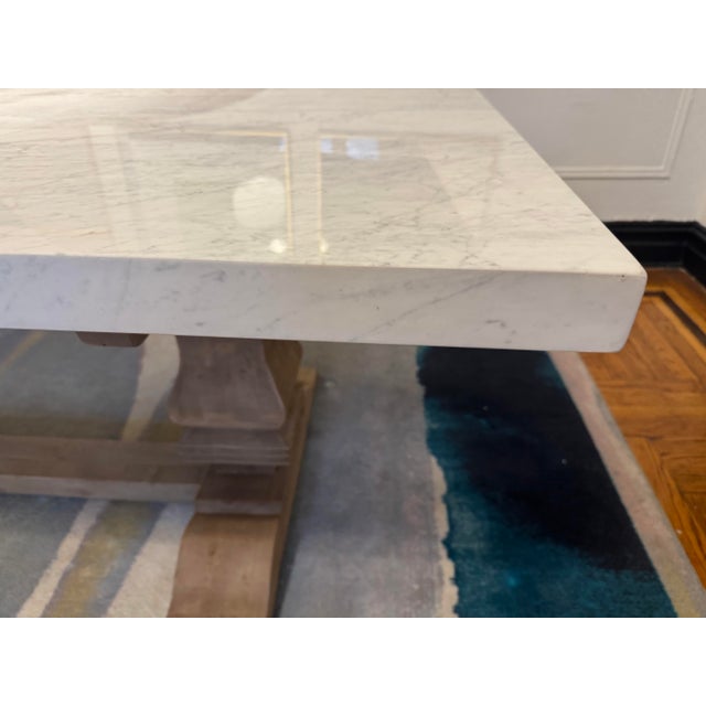 English Timothy Oulton Georgian Architectural Dining Table in Marble For Sale - Image 3 of 9