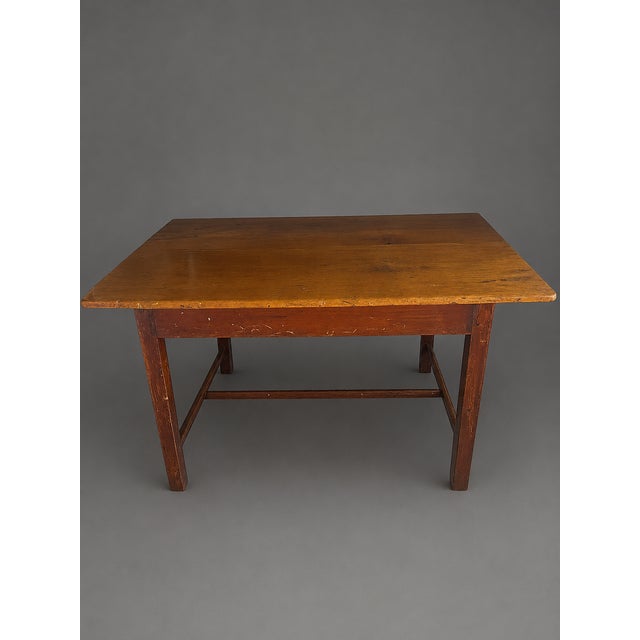 Antique Early American Pine Work Table / Farm Table For Sale - Image 17 of 17