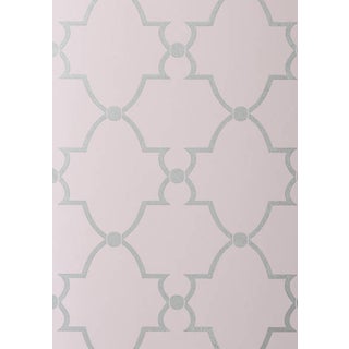 Trellis Patterned Wallpaper - Lilac For Sale