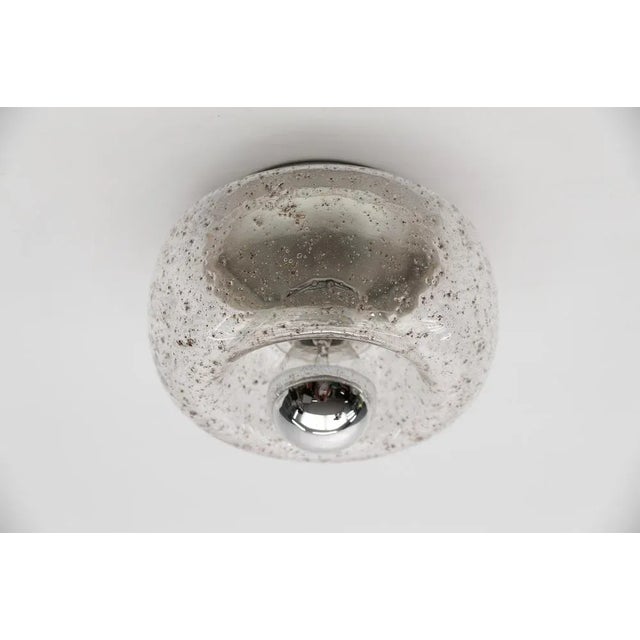 Mid-Century Modern Small Donut Glass Ceiling Lamp, Germany 1960s For Sale - Image 3 of 8