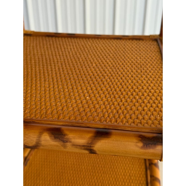 Vintage Tortoise Rattan Étagère / Open Shelving Unit For Sale In Naples, FL - Image 6 of 12