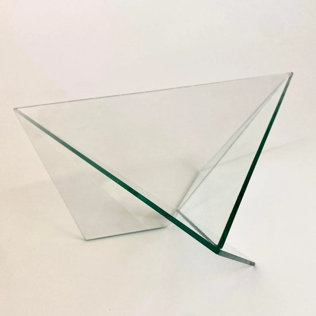 Mid-Century Modern 1980s Postmodern Sculptural Glass Bowl by John Seitz for Side Three Studio For Sale - Image 3 of 10