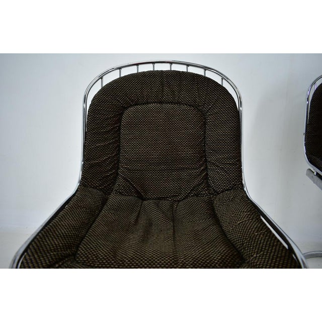 Silver Chrome Dining Chair by Gastone Rinaldi, Italy, 1970s For Sale - Image 8 of 17