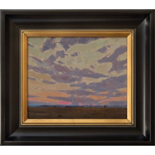 Remembering Today by Michael Magrin | Oil on Mounted Linen Sunset Landscape For Sale