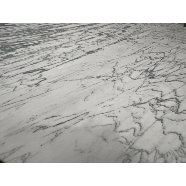 Rh Restoration Hardware Strada Bistro & Entry Table | Italian Arabescato Marble For Sale - Image 13 of 18