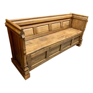18th Century English Oak Church Pew For Sale
