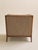 The Vintage Mid Century Walnut Lounge Chair in Textured Beige Upholstery For Sale In Chicago - Image 6 of 10