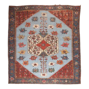 Dramatic Floral Persian Bakhtiari Rug. 10'9'' X 12'7''