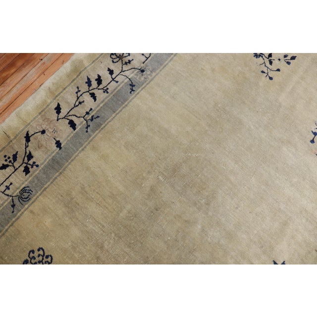 Early 20th Century Beige Gray Blue Chinese Peking Rug For Sale - Image 18 of 18