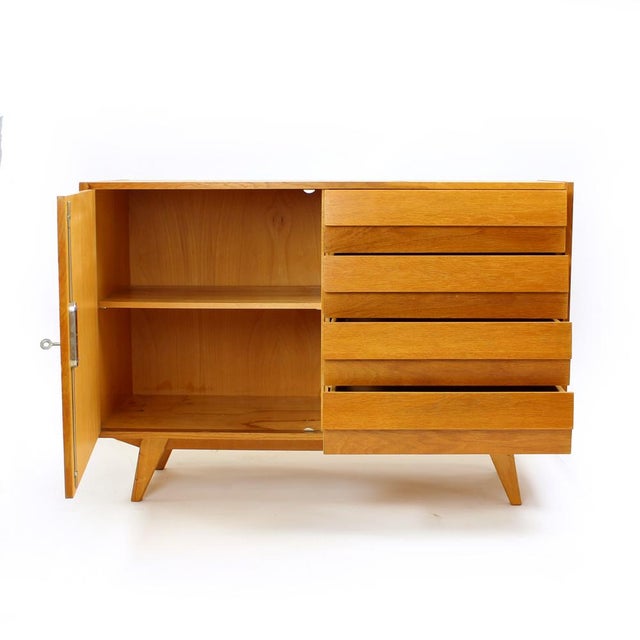 Model U 460 Sideboard in Oak by Jiří Jiroutek for Interier Praha, 1960s, Set of 3 For Sale - Image 13 of 15