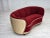 Danish Curved 2-Seater Sofa in Red and Beige Wool, 1960s For Sale - Image 18 of 18