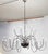 Large 24-arm ceiling chandelier -Brass, polished nickel-plated -Diameter 140 cm -24 x G4 sockets -Adjustable total height...