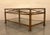 Metal Midcentury Brown Metal Rectangular Coffee Table With Two Tier Glass 1970 For Sale - Image 7 of 9