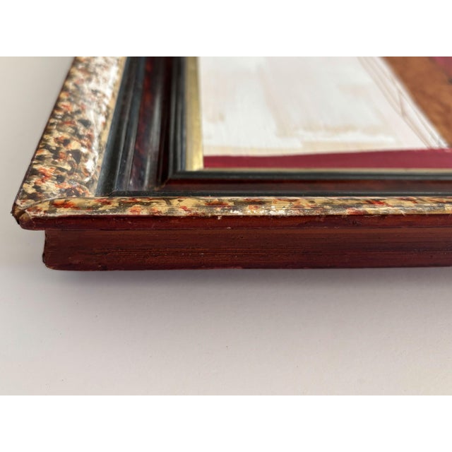 Paint “Romantic” Black Abstract Art in Antique Frame, Transitional Living Room Art by JTS For Sale - Image 7 of 10