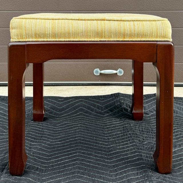 Vintage Rosewood Ming Style Vanity Bench or Ottoman For Sale In Philadelphia - Image 6 of 12