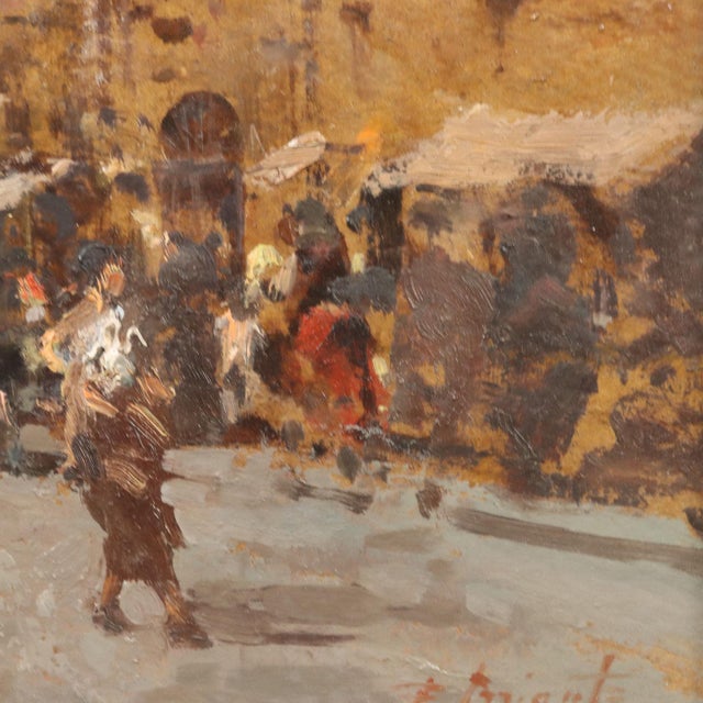 Ezelino Briante, Landscape Composition, Oil Painting on Cardboard, Framed For Sale - Image 6 of 12