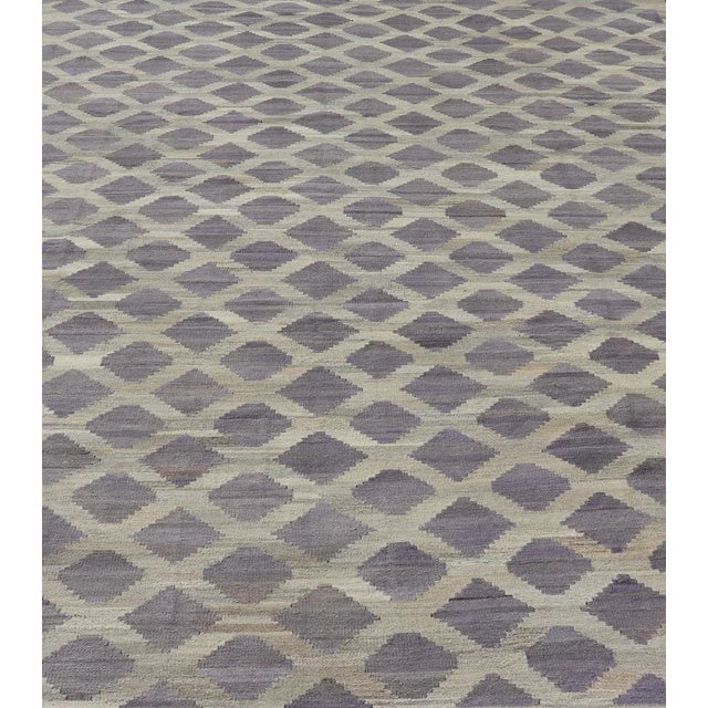 Modern Kilim Rug by Keivan Woven Arts, Hand-Woven Wool 8'9 X 11'7 For Sale - Image 4 of 13