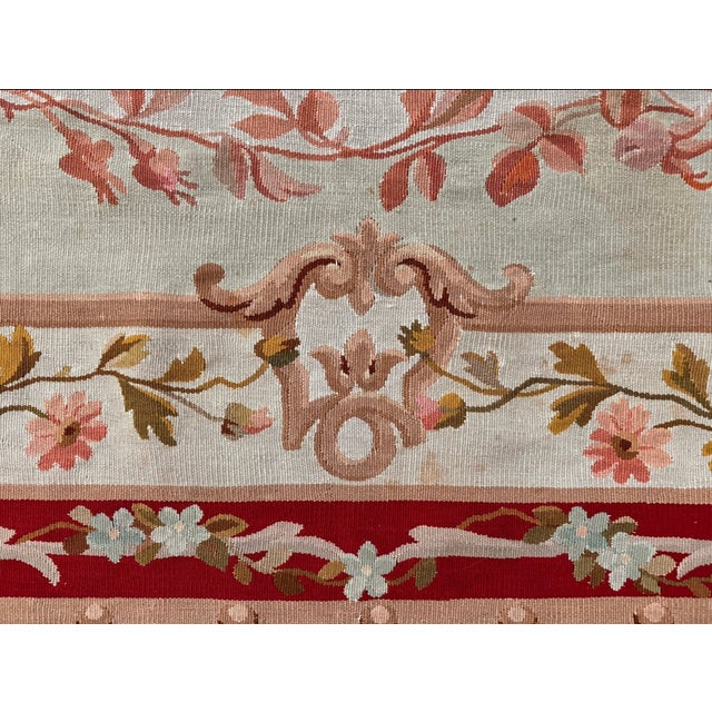 Textile Neoclassical Elegance: A 19th-Century French Aubusson Tapestry For Sale - Image 7 of 15