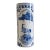 Vintage Blue & White Porcelain Crane & Scholar Cylinder Vase For Sale