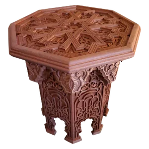 Moroccan Octagonal Wooden Side Table