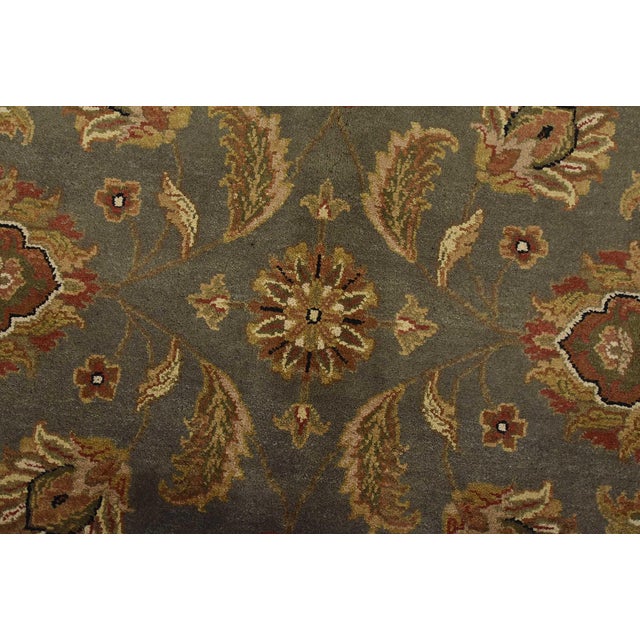 Gray Agra Rug 9’1” X 11’9” Gray Wool Traditional Hand-Knotted Oriental Carpet For Sale - Image 8 of 14