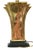 1970s Stiffel-Hollywood Regency Brass Fan/Lotus Black Stepped Base Table Lamp For Sale - Image 6 of 10