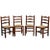 Mid-Century Italian Chestnut & Straw Chairs, 1960s, Set of 4 For Sale - Image 11 of 11
