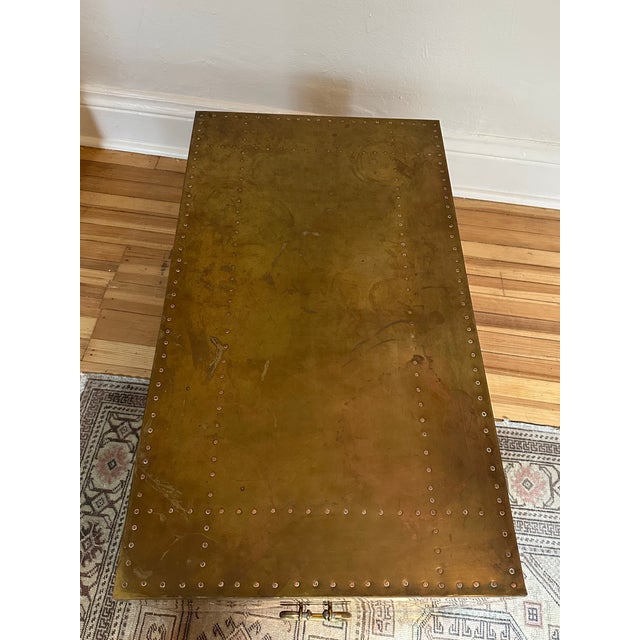 This beautiful 1970’s brass chest by Sarried Ltd. Has the most gorgeous brass finish with patina. Would polish up...