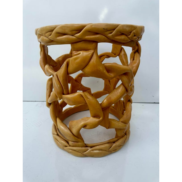1980s 1980s Resin Ribbon Side Table For Sale - Image 5 of 5