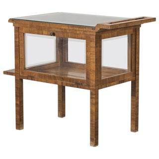 Bar Cart, Stained Wood, 1940s, Sweden For Sale