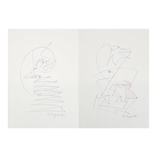 Abstract Art Folder - Eva Bouzard-Hui, C. 1990s For Sale