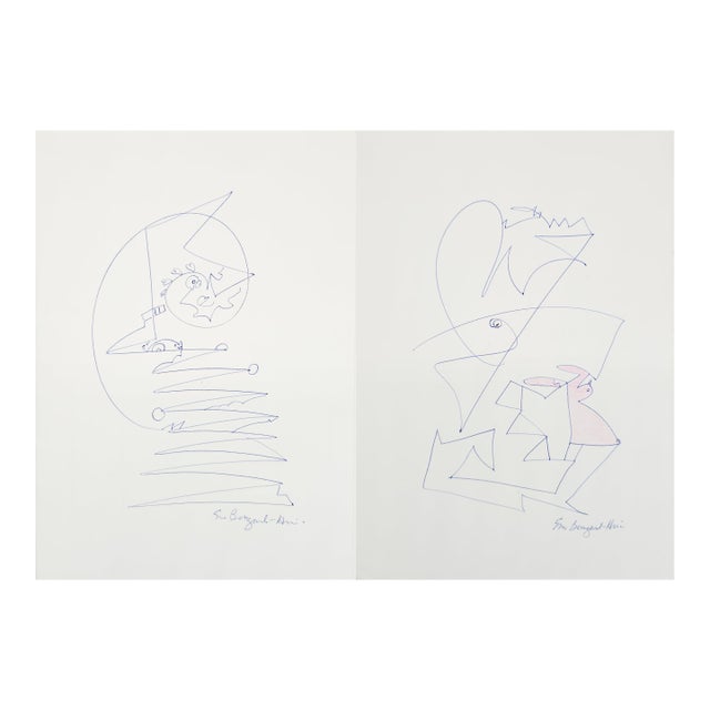 Abstract Art Folder - Eva Bouzard-Hui, C. 1990s For Sale