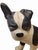 1970s Vintage French Bulldog Black White Cast Iron Door Stop For Sale - Image 5 of 5