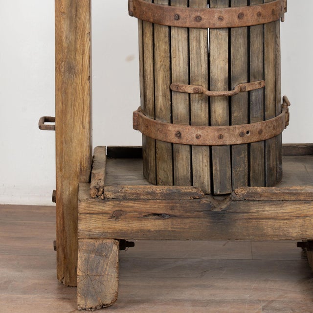 Antique Wine Press From Hungary Dated 1932 For Sale - Image 10 of 12