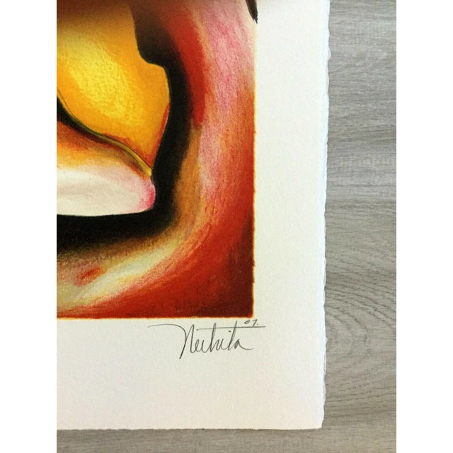 Contemporary Contemporary Modernist Unframed "Natures Roots" by Alexandra Nechita Signed Litho For Sale - Image 3 of 5