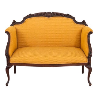 Sheraton Revival Mahogany Settee For Sale