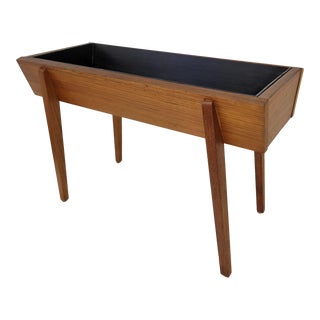1960s Vintage Danish Splayed Leg Teak Planter For Sale