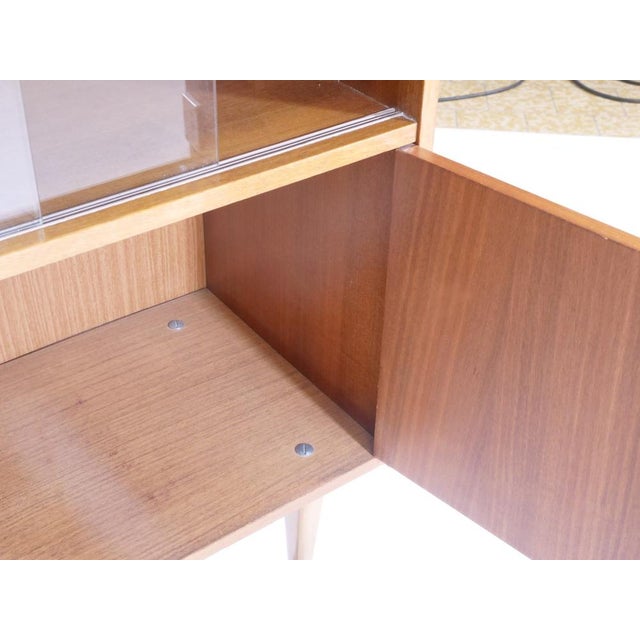 Teak Vintage Sideboard Vitrine, 1960er For Sale - Image 17 of 18