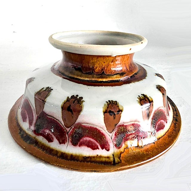 Bitossi 1970s Ken Edwards El Palomar Tonalá Mexico Ceramic Pedestal Bowl For Sale - Image 4 of 15