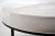 White Hide and Matte Black 'Tambour' Round Ottoman by Design Frères For Sale - Image 9 of 11