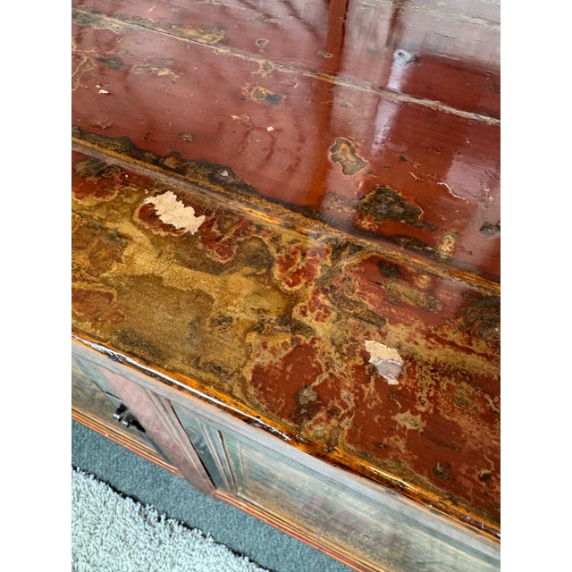 Wood Antique Mongolian Sideboard, Late 19th Century For Sale - Image 7 of 12