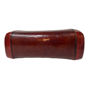 19th Century Chinese Lacquered Leather Opium Pillow