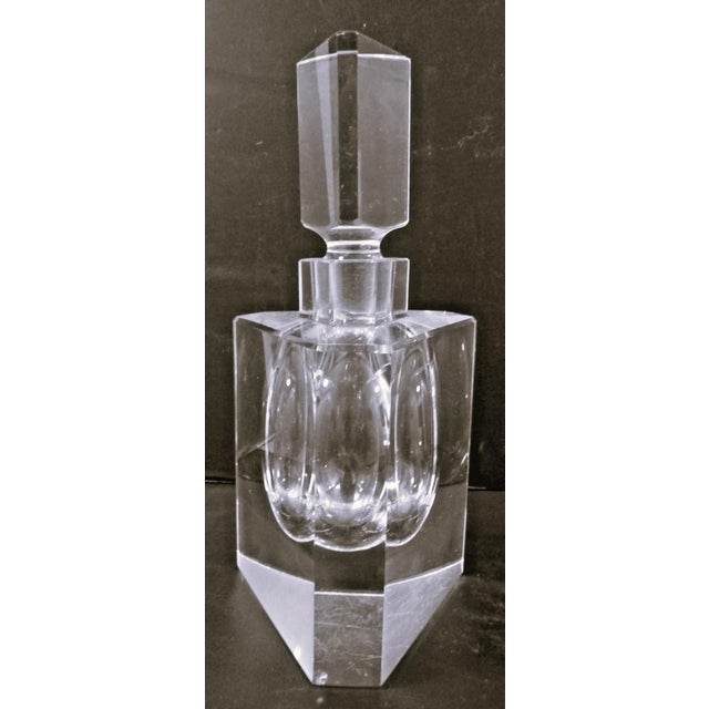 Mid-Century Modern Vintage 1960s Moser Perfume Bottle Lead Free Crystal Damage Free For Sale - Image 3 of 6