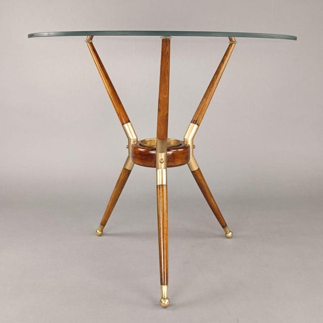 Cesare Lacca Mid-Century Italian Round Coffee Table by Cesare Lacca, 1950s For Sale - Image 4 of 10