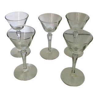 Vintage Aperitive Cordial Glasses Set of 5 For Sale